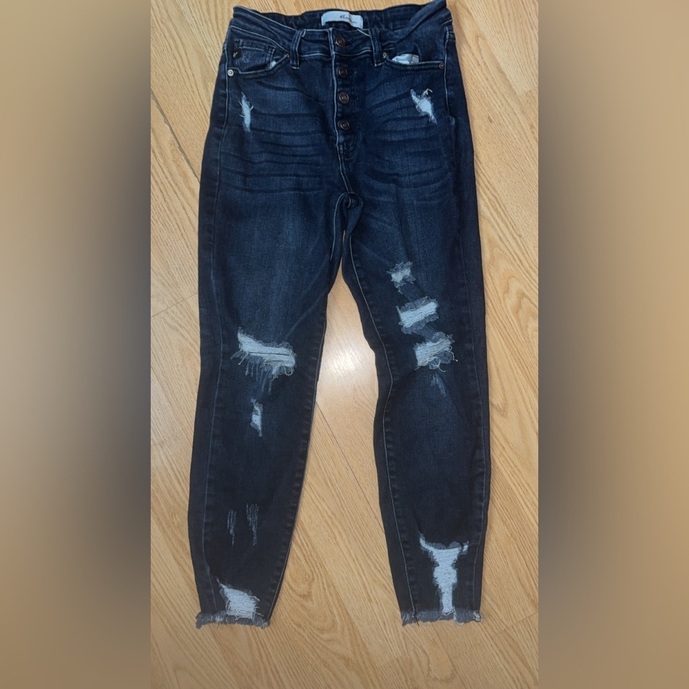 KanCan Midnight Blue Distressed Skinny Jeans